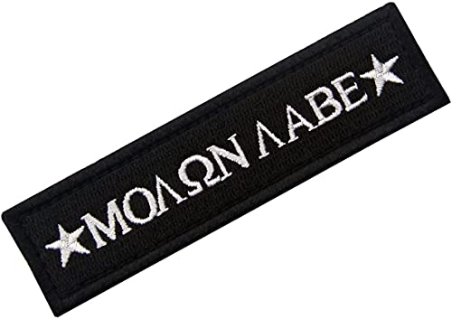 Moaon Aabe Molon Labe Spartan Black Morale Tactical Patch Embroidered Fastener Hook & Loop on Hat Bags Jackets (7)