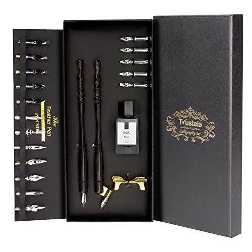 Calligraphy Set For Beginners, Calligraphy Pens for beginners, Calligraphy Pen Set, Calligraphy Kit for Beginners, Dip Pen Set, oblique pen holder, 19 Calligraphy Nibs, Caligraphy set, Wooden Pen Set