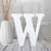 4 Inch White Wood Letters, Unfinished Wood Letters for Wall Decor Decorative Standing Letters Slices Sign Board Decoration for Craft Home Party Projects (W)