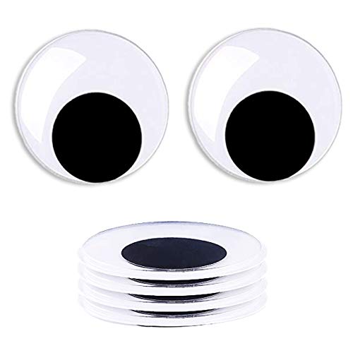 5 Inch (13cm) 4pc Giant Black Googly Wiggle Eyes With Self-adhesive for Handmade DIY Crafts Decorations