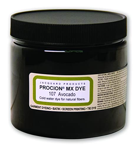 Jacquard Procion Mx Dye - Undisputed King of Tie Dye Powder - Avocado - 8 Oz - Cold Water Fiber Reactive Dye Made in USA