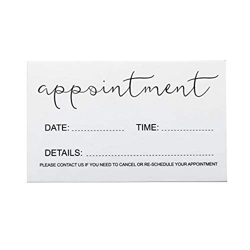 RXBC2011 Appointment Reminder Cards (Pack of 100) for Beauty Makeup Hair Nail Salon Barber Shop Restaurants Therapist Pack of 100
