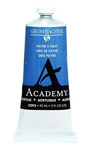 Grumbacher 90-ml Metal Tube Academy Acrylic Paint, Gloss, Payne's Gray