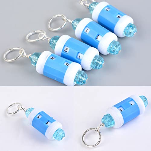 Souarts Knitting Crochet Stitch Marker Row Counter Hand Crafts Tools Pack of 4pcs Blue