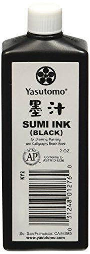 Yasutomo Yasutomo Sumi Ink Japanese Bokuju Black 2 oz