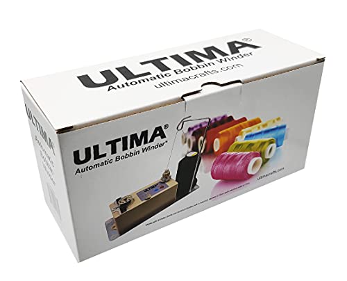 Ultima Bobbin Winder – Automatic Electric Winder for All Sewing Bobbins – Includes 110 Volt Bobbin Winder, Thread Guide, Spool Stand & Steel Mounting Plate for Domestic & Industrial Sewing Machines