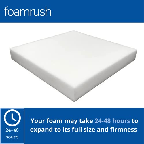 FoamRush 3" x 36" x 36" Premium Quality Upholstery Foam Cushion High Density (Chair Cushion Square Foam for Dinning Chairs, Wheelchair Seat Cushion Replacement) (3" x 36" x 36")