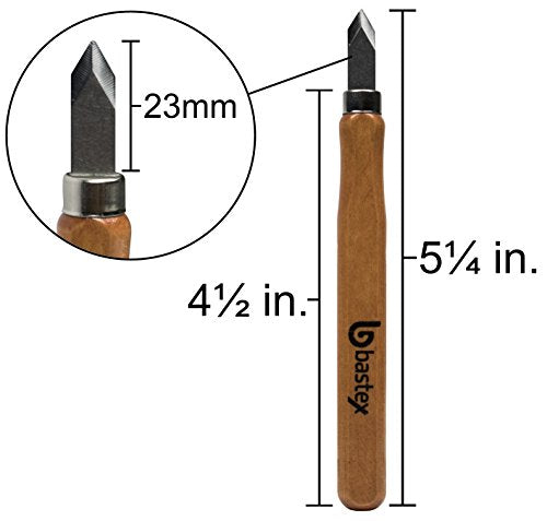 Bastex Carbon Steel Wood Carving Chisel Set for Kids and Beginners. Knives for Woodworking and Engraving. Equipped with Easy to Use Wood Handles.