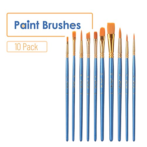 Mr. Pen- Paint Brushes, 10pc, Paint Brushes for Acrylic Painting, Art Brushes, Drawing and Art Supplies, Paint Brush, Acrylic Paint Brushes, Paint Brushes for Kids, Paint Brush Set