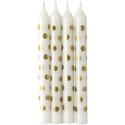 Wilton Gold Dot Birthday Candles, Wax, Multicoloured, 1.6 x 7.32 x 12.7 cm