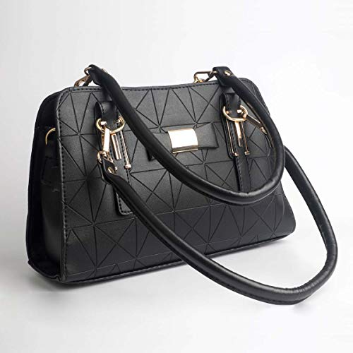 BEAULEGAN Purse Leather Handles Replacement 2 Pcs for Handbag, 23.6 Inch, Black Gold