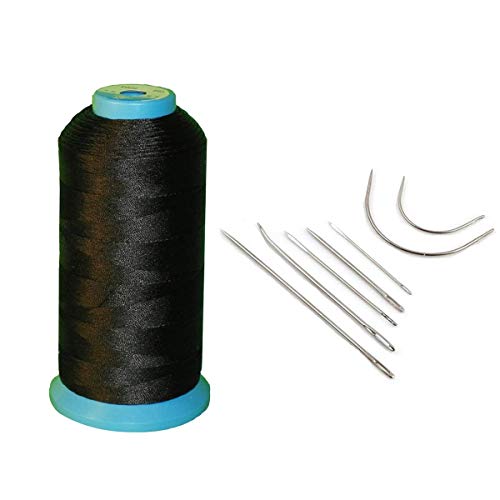 Haobase Black Bonded Nylon Sewing Thread 1500 Yard Size T70 #69