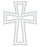 Rhinestone Genie Cross with Inline 5" Magnetic Rhinestone Template, Black