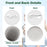 Mostme 300 Sets 25mm/1 inch Button Supplies Button Parts for Button Maker Machine 25mm, Round Badge Blank Button Pins, Includes Plastic Button Pin Back Cover, Metal Cover, Clear Film&Blank Paper