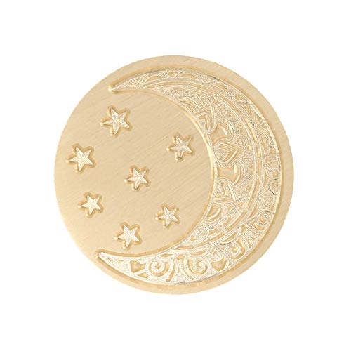 Mornajina Wax Seal Stamp Moon and Star Sealing Stamp for Wedding Invitations Card Envelopes Letter Decoration