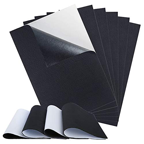 Sntieecr 10 Pieces Black Adhesive Back Felt Sheets, 1.6mm Thickness Fabric Sticky Back Sheets, A4 Size 8.3" x 11.8" (21cm x 30cm) for DIY Craft and Home Decorations