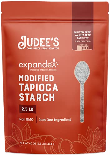 Judee’s Expandex Modified Tapioca Starch 2.5 lb - 100% Non-GMO, Gluten-Free & Nut-Free - USA Packaged - Thickens and Enhances Texture - Great for Making Tortillas, Bread, and Bagels