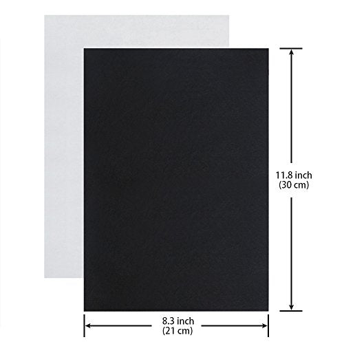 Caydo 10PCS Black Self Adhesive Felt Sheets, Thickened Sticky Back Felt Fabric for Jewelry Box Felt Liner Art and Craft Making A4 Size8.3 by 11.8"