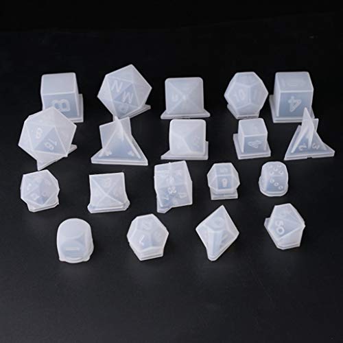 1pc DIY Silicone Resin Casting Molds Crystal Epoxy Mold Dice Fillet Shape Multi-spec Digital Dice Molds Game Silicone Mould