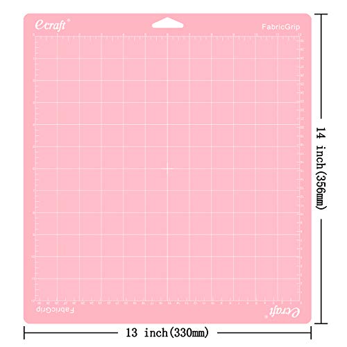 Ecraft FabricGrip Cutting Mat for Cricut Explore Maker/Explore One/Air/Air 2 (12x12 inch, 3 Pack) Square Fabric Adhesive Sticky Pink Quilting Cricket Cutting Mats Replacement Accessories for Cricut.
