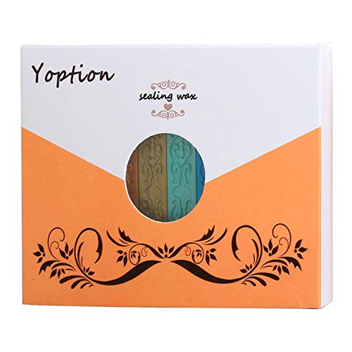 Sealing Wax Sticks, Yoption 10 Pcs Seal Wax Sticks with Wicks Multi-Color Seal Wax for Wax Seal Stamp (Mix Color)