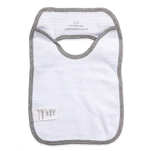 Burt's Bees Baby - Bibs, 4-Pack Lap-Shoulder Drool Cloths, 100% Organic Cotton with Absorbent Terry Towel Backing (Heather Grey)