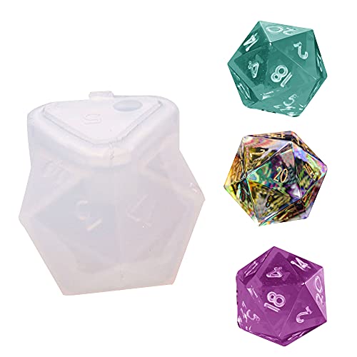 Polyhedral Dice Resin Casting Molds,Silicone Resin Molds,Making Resin Molds for DIY Crafts(1 Pack)