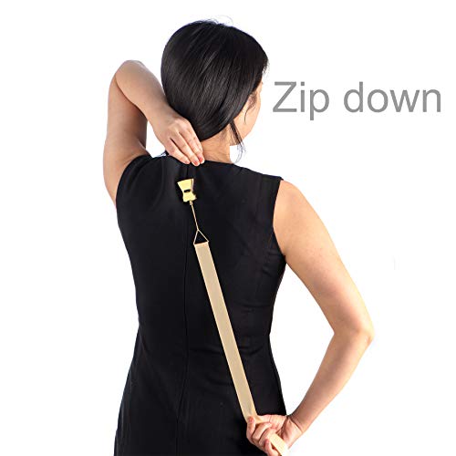 Dress Zipper Helper, Zipper Puller Helper for Dress, Zipper Pull Assistant Easy Zip up Dress by Yourself, Unique Design Works on Multiple Zipper Types and Ensure A Firm Grip
