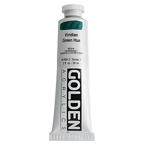 Golden Heavy Body Acrylic Paint, 2 Ounce, Viridian Green Hue