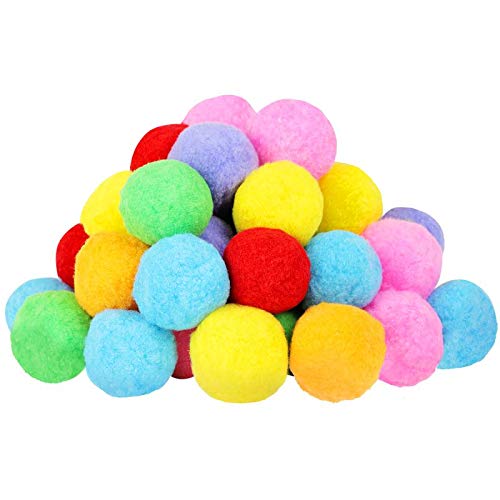 Very Large Assorted Pom Poms for DIY Creative Crafts Decorations, Assorted Colors (50Pack 2.5 Inch)