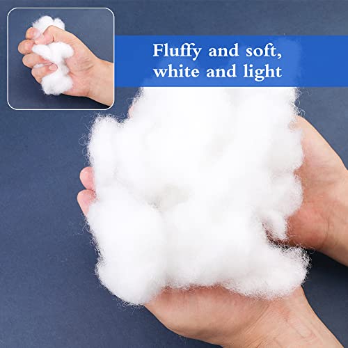 550g/19.4oz Fluff Stuffing High Resilience Fill Fiber, White Polyester Fiber Fill, Recycled Polyester Fiber for Stuffing Pillows Quilts Pouf Paddings Stuff Toys Dolls DIY and Home Decoration Crafts