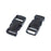 5 Pack - Flat Plastic Buckles for Paracord Bracelets, Dog Harnesses, Backpack Straps, and Webbing - Black - 3/4 Inch