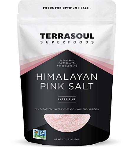 Terrasoul Superfoods Himalayan Pink Salt, 2.5 Lbs - Extra Fine | Trace Minerals