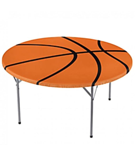 amscan 570240 Basketball Round Party Table Cover w/Elastic, 1 Piece