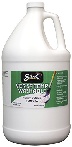 Sax Washable Versatemp Heavy Bodied Tempera Paint, White, 1 Gallon - 15411