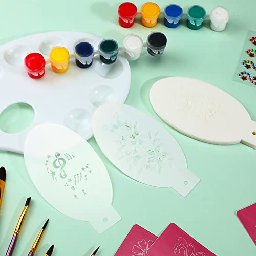 54 Pcs Face Paint Stencils Reusable Body Painting Stencils Temporary Tattoo Stencil Christmas Face Painting Kit for Parties Tattoo Painting Templates Face Tracing Stencils for Kids Makeup