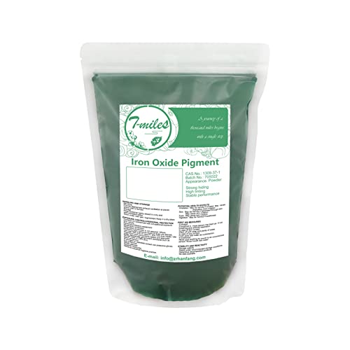 T-MILES Green Iron Oxide(500g) Mineral Pigment,Pigments for Artistic and Decorative Painting, Concrete, Clay, Lime, Plaster, Masonry and Paint Products