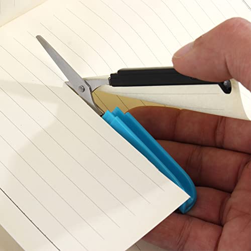 RAYNAG Set of 2 Portable Safe Scissor Mini Folding Paper Cutting Scissors School Supplies DIY Scrapbooking, Random Color