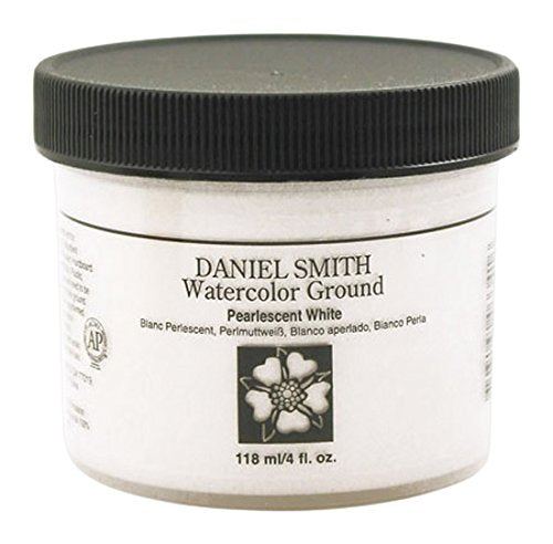 DANIEL SMITH Watercolor Ground 4oz Jar, Pearlescent White, 284055013, 4 Fl Oz (Pack of 1)