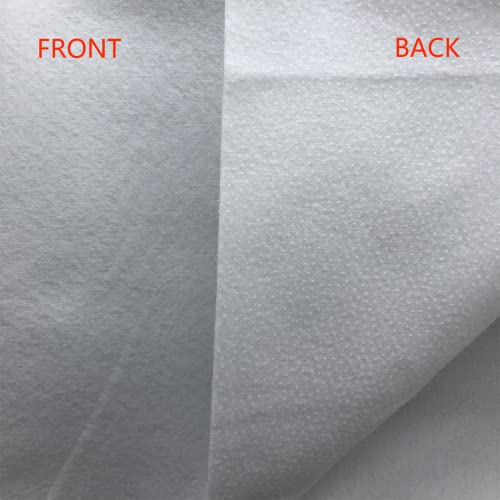 PLANTIONAL Iron-On Fusible Fleece Interfacing: Medium Weight One-Sided Loft Iron On Fusible Fleece White for Quilting Tote Bags and Home Decor