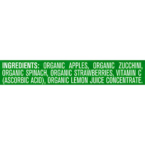Gerber Organic Baby Food Pouches, 2nd Foods for Sitter, Apple Zucchini Spinach Strawberry, 3.5 Ounce (Pack of 12)