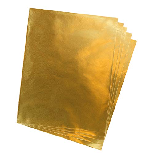 Hygloss Metallic Foil Paper 10 x 13 Inch, 50 Sheets, 10" x 13", Gold