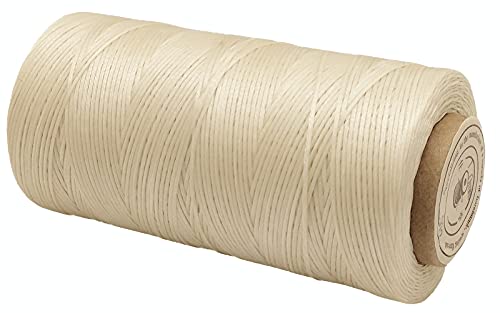 Waxed Thread, 328 Yards 150D 1MM Leather Sewing Waxed Thread for Leather DIY, Bookbinding, Shoe Repairing, Leather Projects (Beige #002)