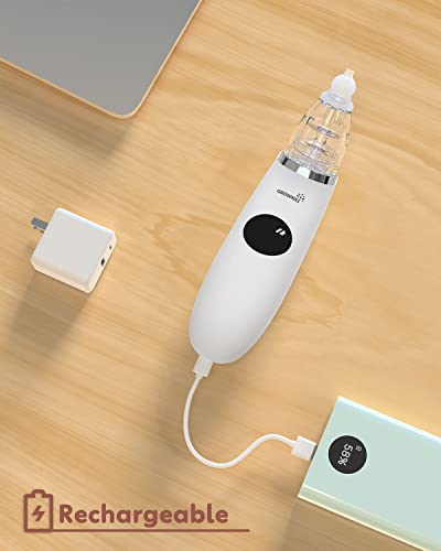 Baby Nasal Aspirator | Baby Nose Sucker | Baby Nose Cleaner, Automatic Booger Sucker for Baby, Rechargeable, with Pause & Music & Light Soothing Function
