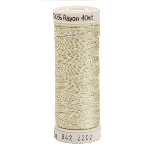 Sulky 942-2202 Rayon Thread for Sewing, 250-Yard, Mint Greens/Baby Pink