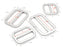 CRAFTMEMORE Oval Slide Buckle Metal Flat Oval Slider Triglide Strap Keeper Bag Belt Adjuster 6 pcs VTSV (3/4 Inch, Brushed Brass)