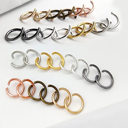 Gmma 3000Pcs 5mm1Box 7 Colors Open Jump Rings for Jewelry Making， Accessories Repair and Craft Projects Making，Keychain (5mm/0.2")