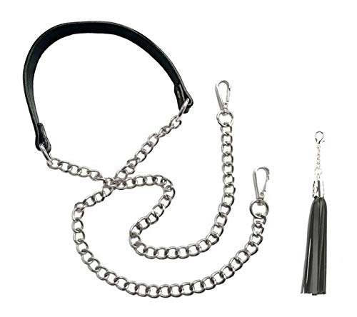 Beaulegan Purse Chain Strap Replacement for Shoulder and Crossbody Bag, Lightweight, 51 Inch Long 0.8 Inch Wide (Black/Silver)