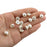 Tegg Half Domed Button 50PCS 10mm Cream-Coloured Half Ball Pearl Buttons with Metal Shank for Clothes, Craft, Sewing
