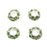 Hahiyo 11mm Diameter Rhinestone European Beads Stunning Shine Unique Characteristics Large Holes Easy Apply Reuseable Quality Alloy Light Green 25 Pieces for Snake Chain Earrings Bracelet NEC Spacer
